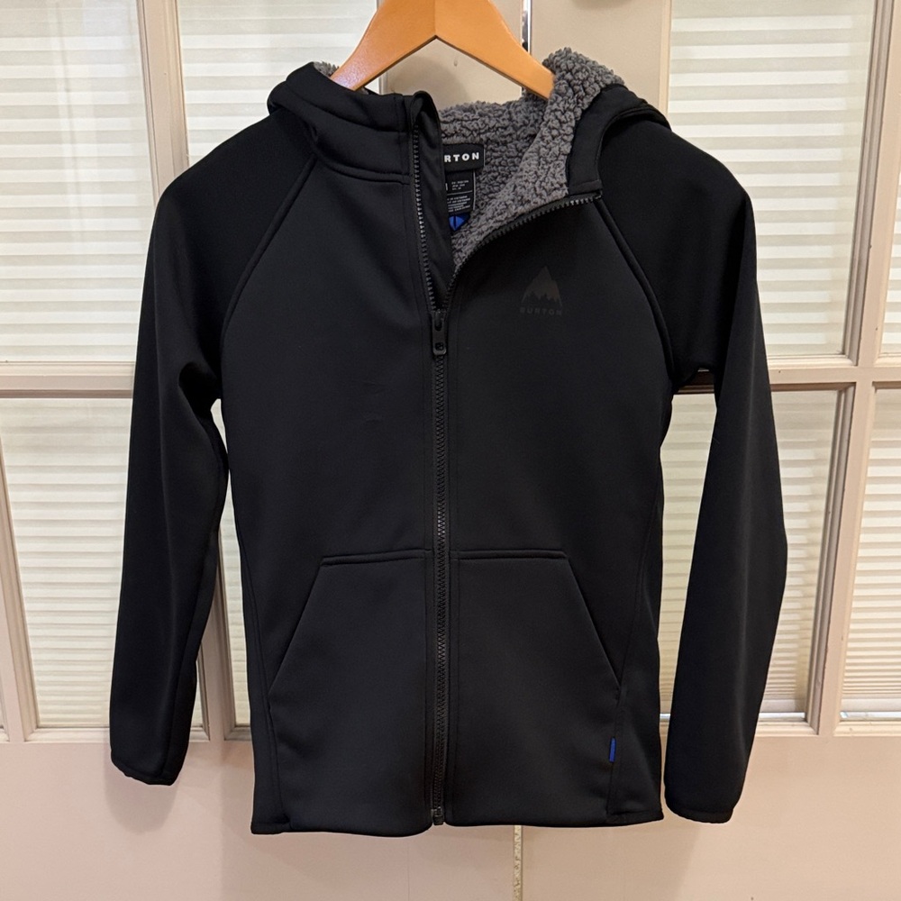 Burton Crown Weatherproof Kids Black Zip-Up Hoodie